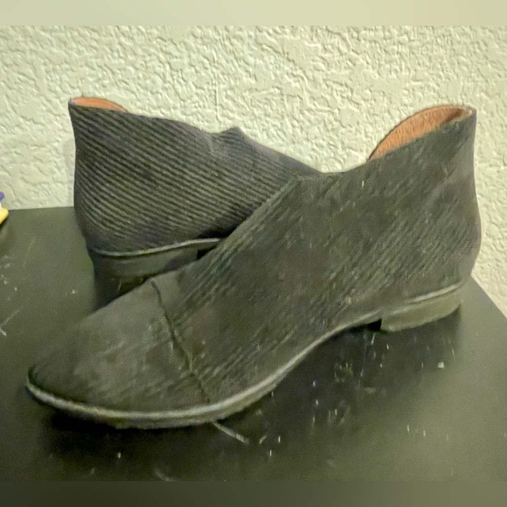 Free People Black Corduroy Royale Black Velvet Flats Size 36
